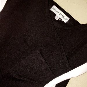 Almost Famous V-neck Bodycon Black/White Dress